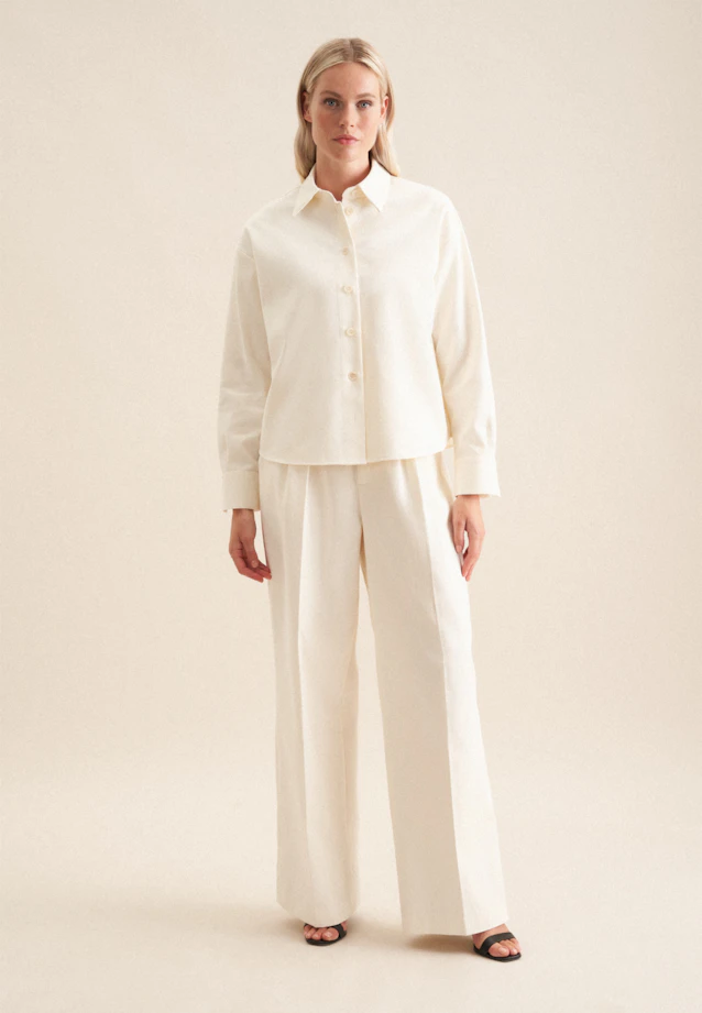 Chemisier chemise Uni in Ecru |  Seidensticker Onlineshop