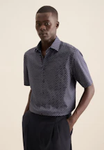 Regular Business Hemd Druck in Dunkelblau |  Seidensticker Onlineshop