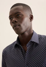 Regular Business Hemd Druck in Dunkelblau |  Seidensticker Onlineshop