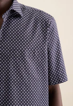 Regular Business shirt Print in Dark Blue |  Seidensticker Onlineshop