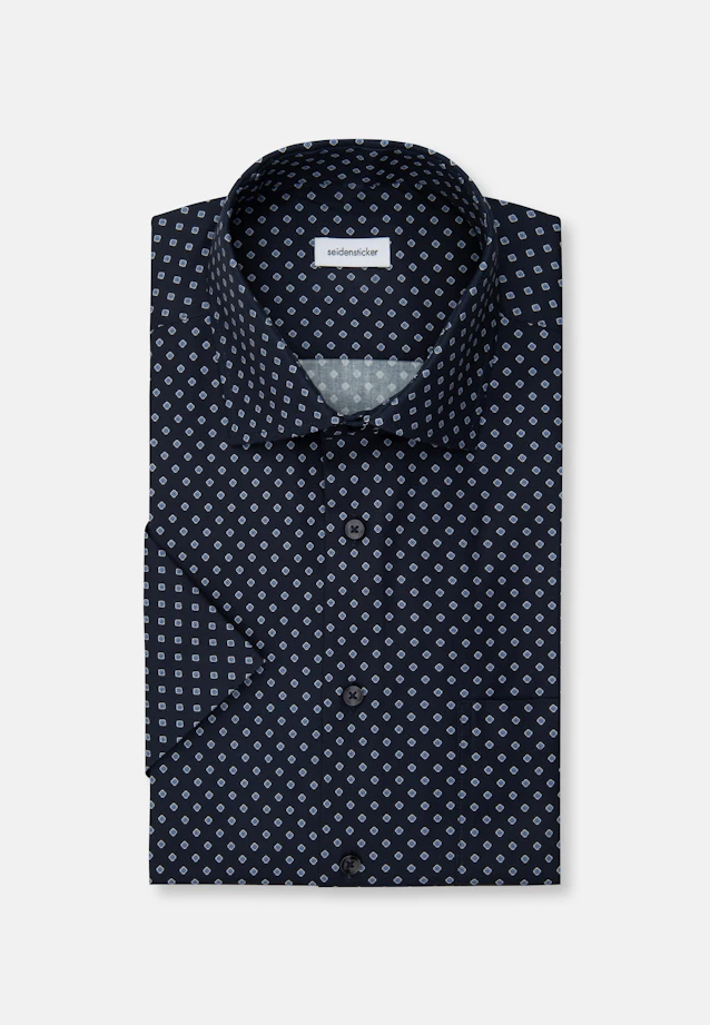 Regular Business Hemd Druck in Dunkelblau |  Seidensticker Onlineshop