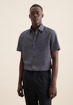 Shaped Business Hemd Druck in Dunkelblau |  Seidensticker Onlineshop