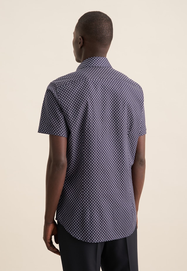 Shaped Business Hemd Druck in Dunkelblau |  Seidensticker Onlineshop