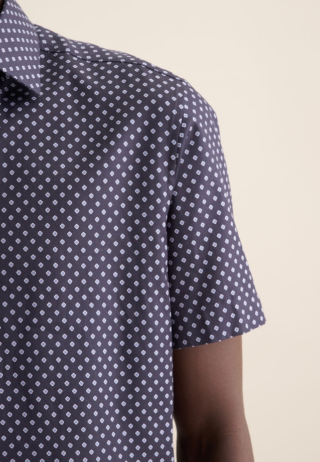 Shaped Business Hemd Druck in Dunkelblau |  Seidensticker Onlineshop