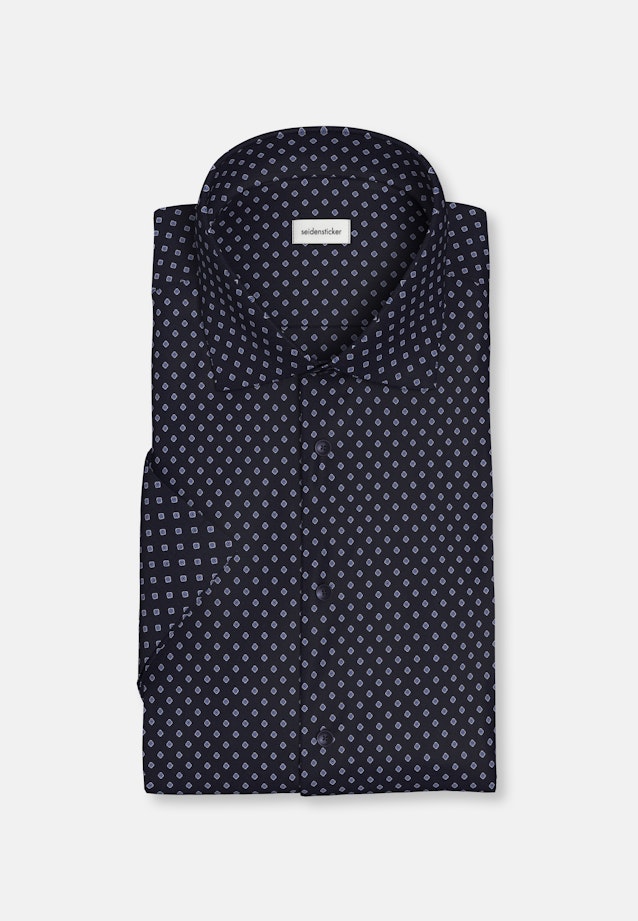 Shaped Business Hemd Druck in Dunkelblau |  Seidensticker Onlineshop