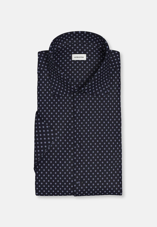 Shaped Business shirt Print in Dark Blue | Seidensticker online shop