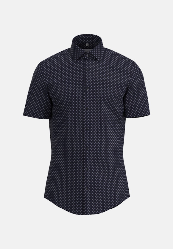 Shaped Business Hemd Druck in Dunkelblau |  Seidensticker Onlineshop