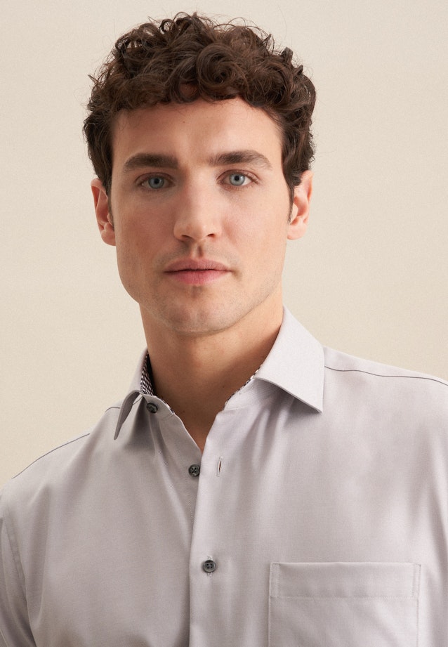 Regular Business Hemd Uni in Grau |  Seidensticker Onlineshop