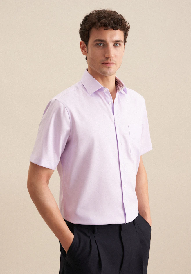 Regular Business Hemd Uni in Lila | Seidensticker Onlineshop