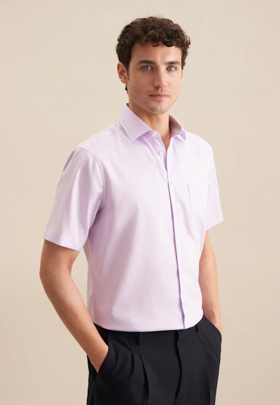 Regular Business Hemd Uni in Lila |  Seidensticker Onlineshop