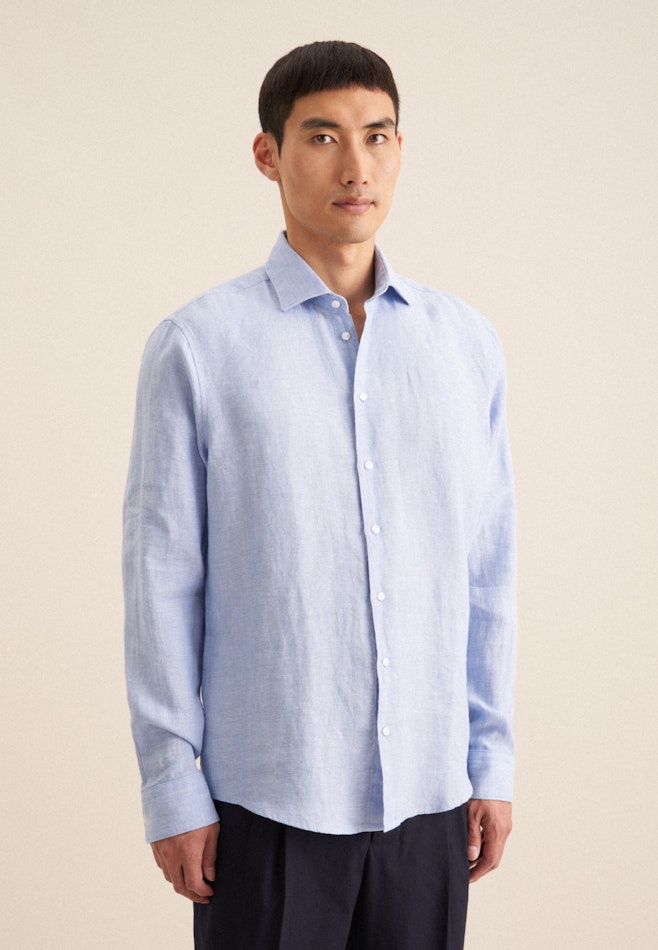 Regular Chemise d'affaires Uni dans Bleu Clair | Boutique en ligne Seidensticker