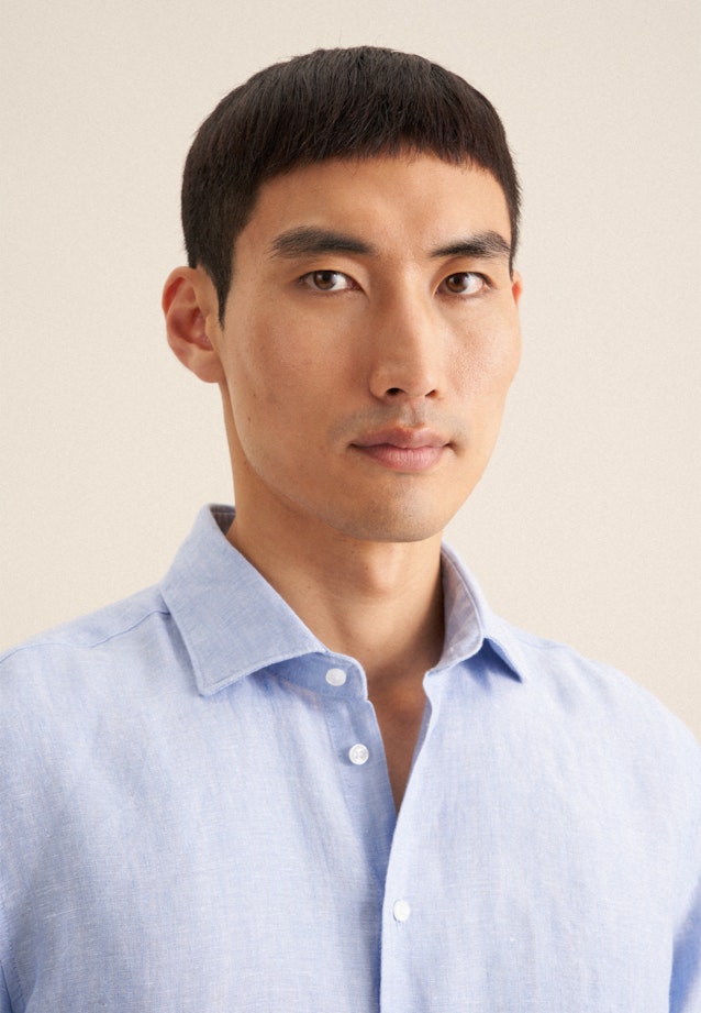 Regular Chemise d'affaires Uni in Bleu Clair |  Seidensticker Onlineshop