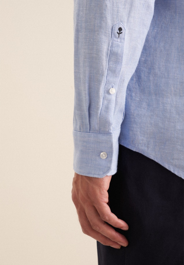 Regular Chemise d'affaires Uni in Bleu Clair |  Seidensticker Onlineshop