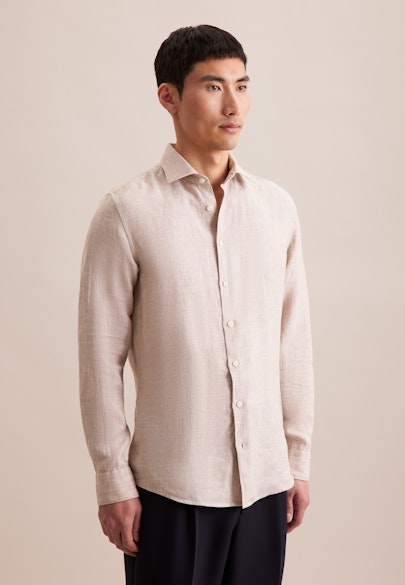 Regular Business shirt Uni in Beige |  Seidensticker Onlineshop