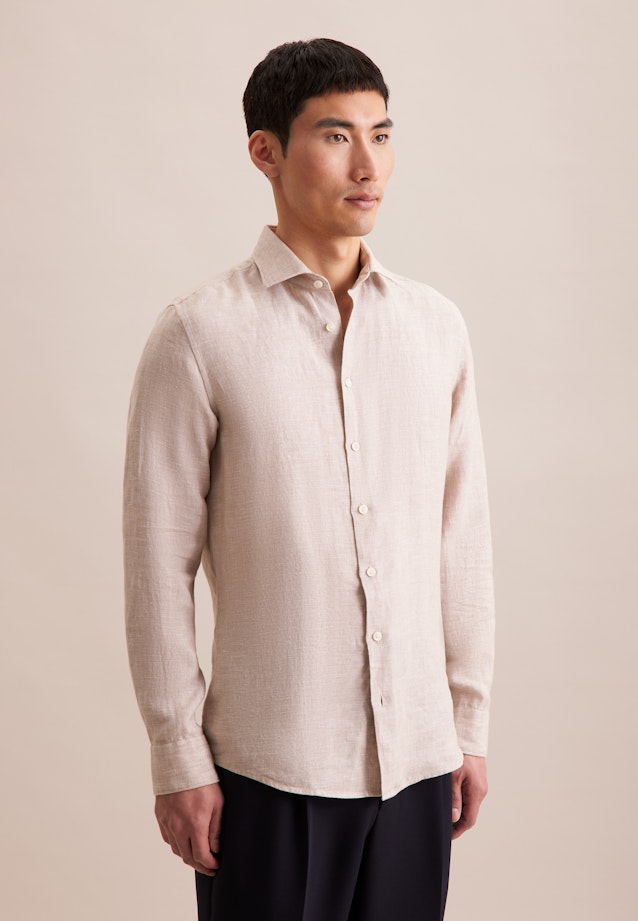 Regular Chemise d'affaires Uni in Beige |  Seidensticker Onlineshop