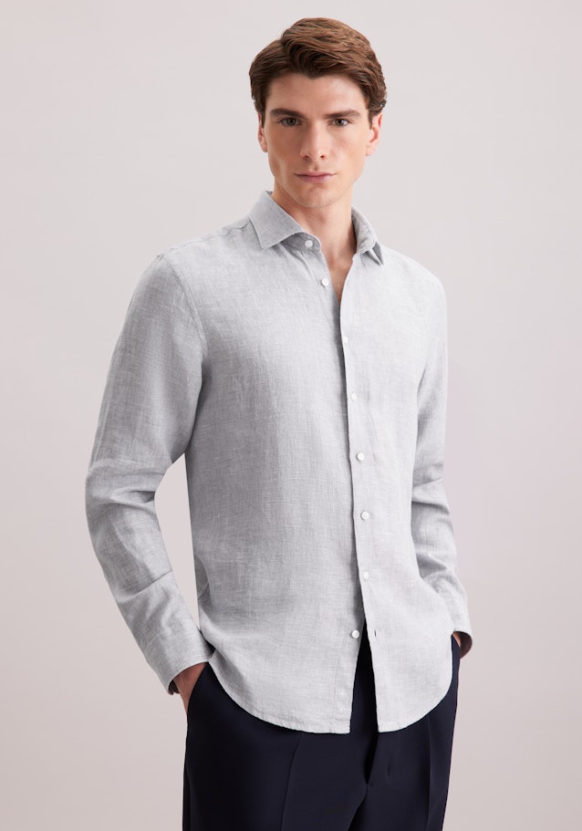 Regular Chemise d'affaires Uni in Gris | Seidensticker Onlineshop