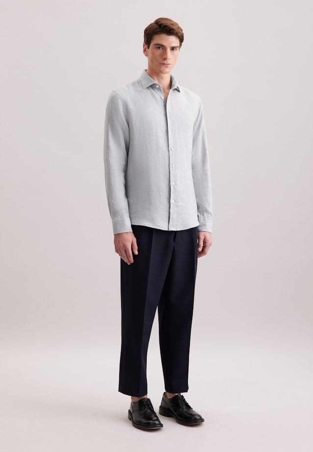Regular Chemise d'affaires Uni in Gris |  Seidensticker Onlineshop