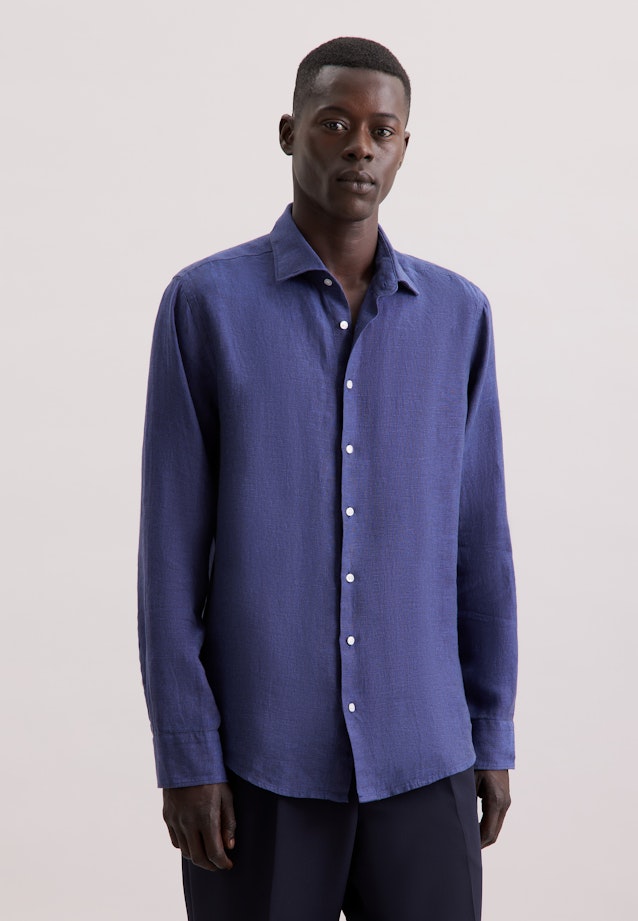 Regular Business Hemd Uni in Medium Blue |  Seidensticker Onlineshop
