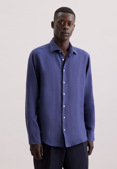 Regular Business shirt Uni in Medium Blue |  Seidensticker Onlineshop