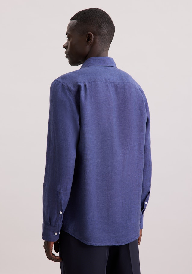 Regular Chemise d'affaires Uni in Bleu Moyen | Seidensticker Onlineshop