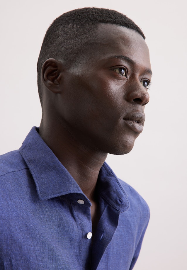 Regular Business Hemd Uni in Mittelblau |  Seidensticker Onlineshop