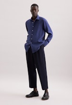Regular Chemise d'affaires Uni in Bleu Moyen |  Seidensticker Onlineshop