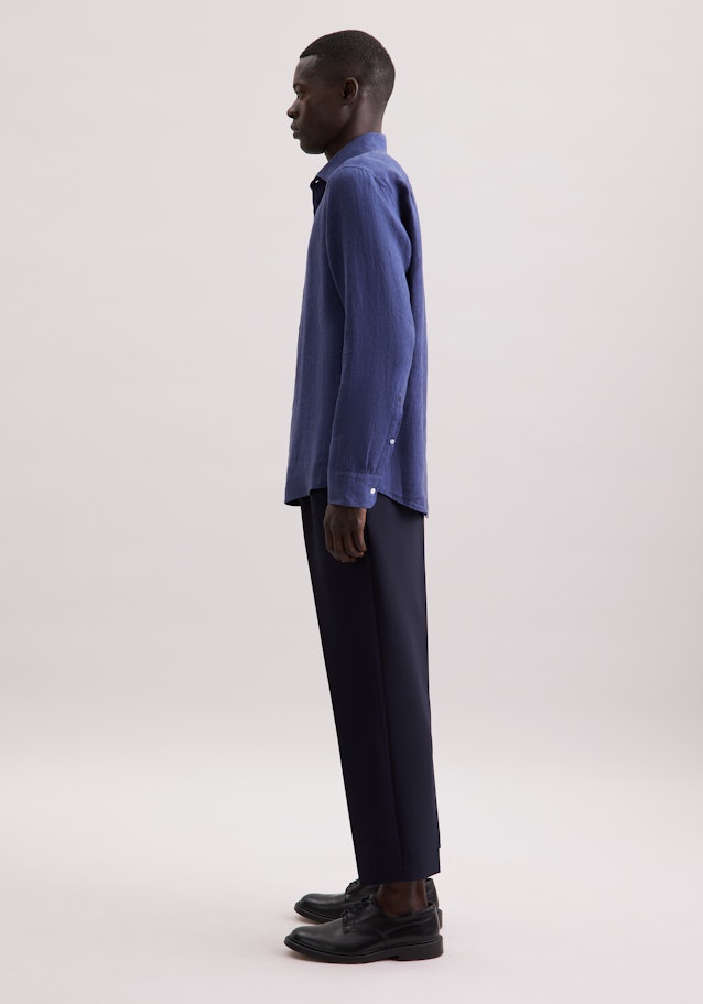 Regular Chemise d'affaires Uni in Bleu Moyen | Seidensticker Onlineshop