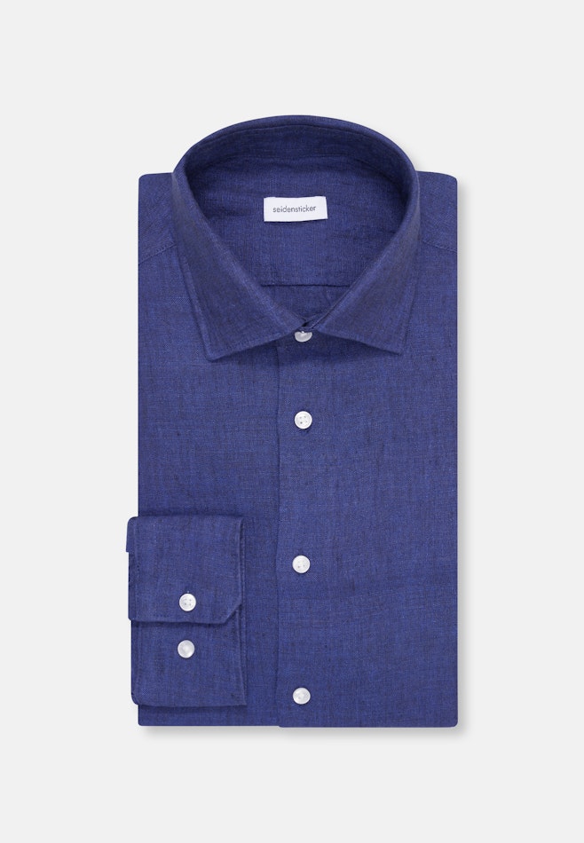 Regular Chemise d'affaires Uni dans Bleu Moyen | Boutique en ligne Seidensticker