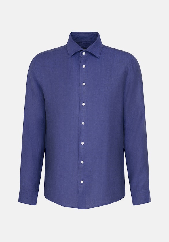 Regular Chemise d'affaires Uni in Bleu Moyen | Seidensticker Onlineshop