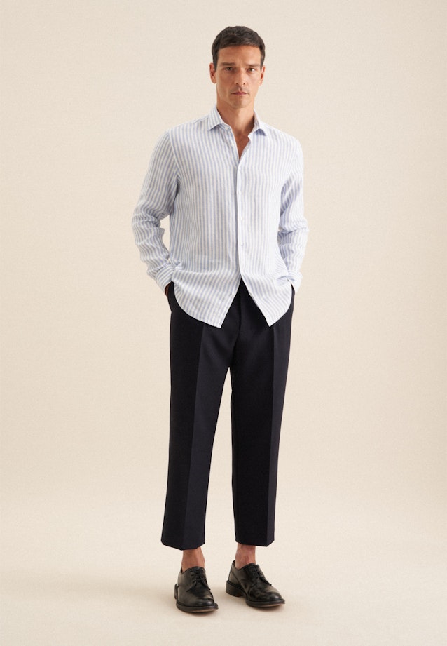 Regular Chemise d'affaires rayures in Bleu Clair |  Seidensticker Onlineshop