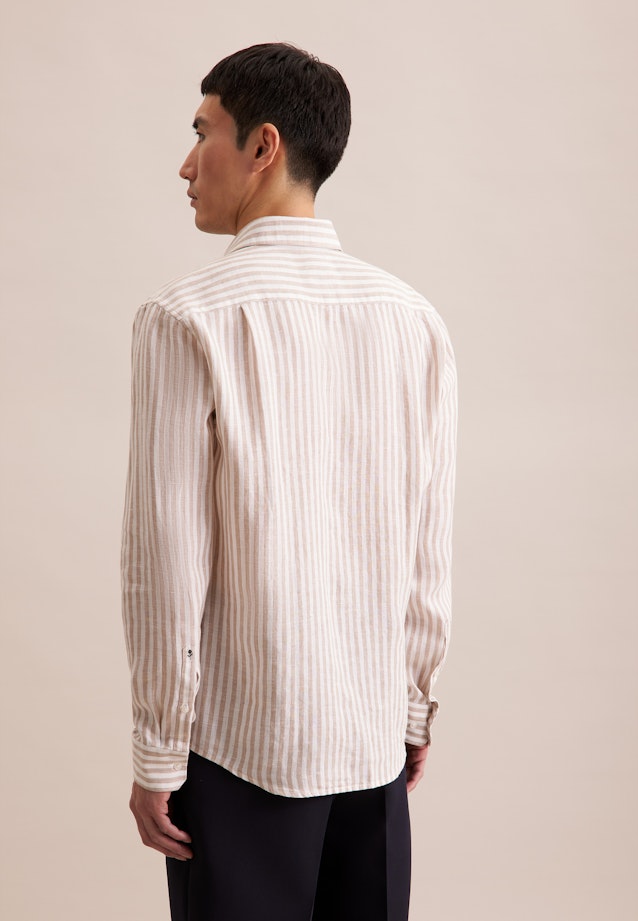 Regular Business Hemd Streifen in Beige |  Seidensticker Onlineshop