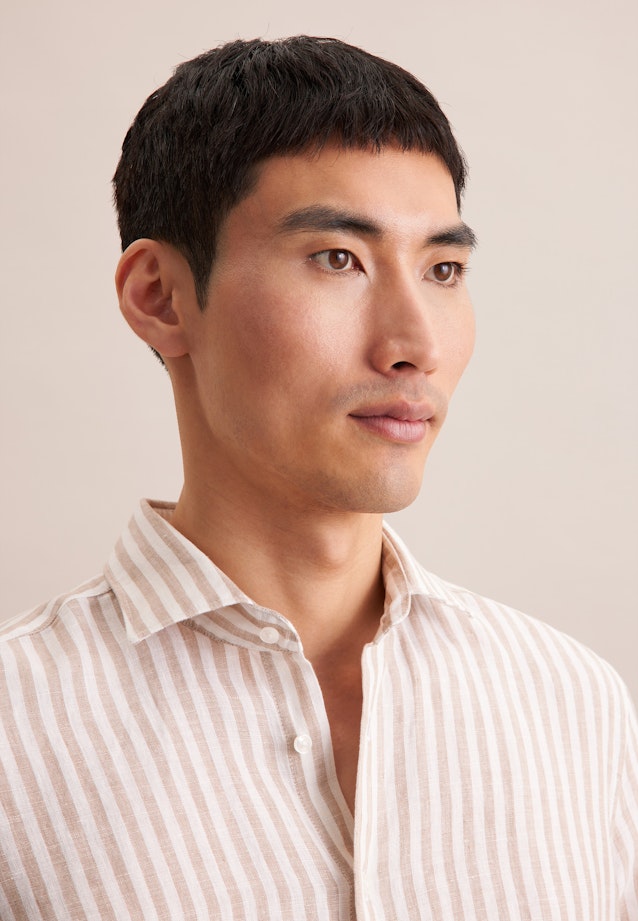 Regular Business Hemd Streifen in Beige |  Seidensticker Onlineshop