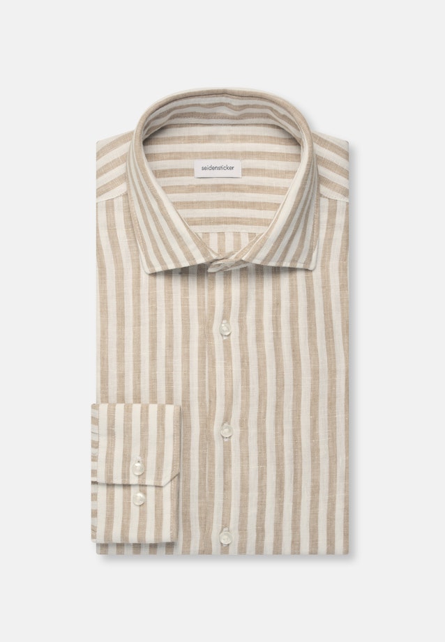Regular Business Hemd Streifen in Beige |  Seidensticker Onlineshop