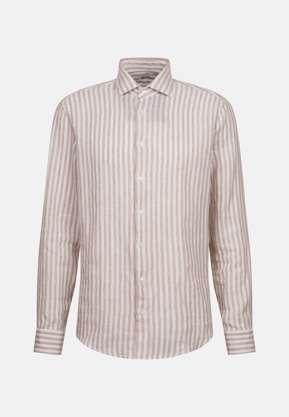 Regular Business Hemd Streifen in Beige |  Seidensticker Onlineshop