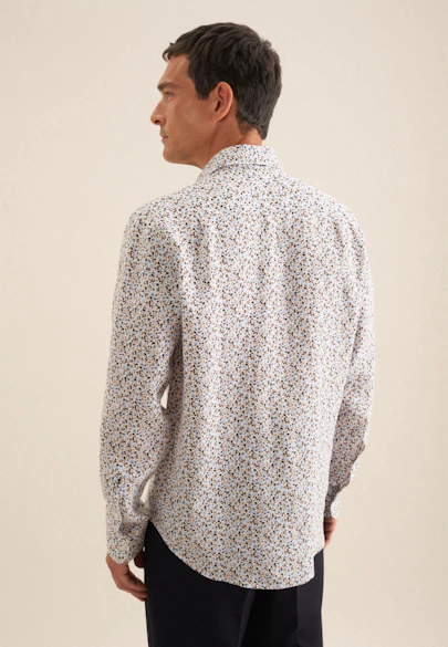 Regular Business Hemd Druck in Beige |  Seidensticker Onlineshop