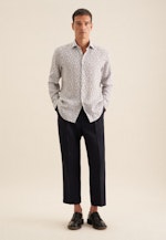 Regular Business Hemd Druck in Beige |  Seidensticker Onlineshop