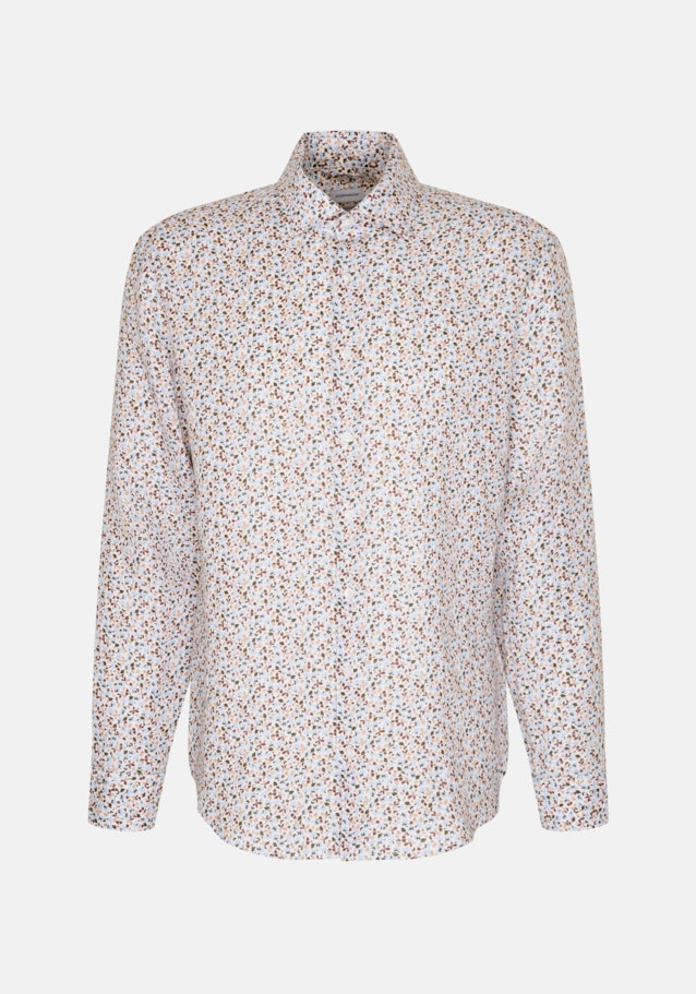 Regular Business Hemd Druck in Beige | Seidensticker Onlineshop