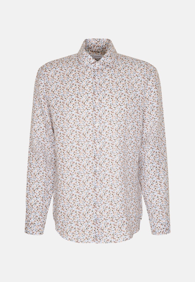 Regular Business Hemd Druck in Beige |  Seidensticker Onlineshop