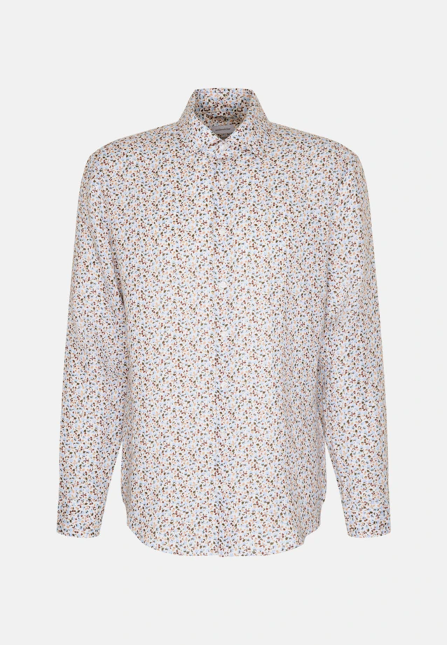 Regular Business Hemd Druck in Beige |  Seidensticker Onlineshop
