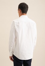 Regular Chemise décontractée Uni in Blanc |  Seidensticker Onlineshop