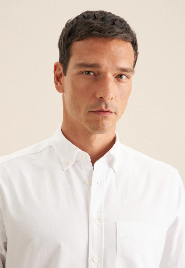 Regular Casual shirt Uni in Weiß |  Seidensticker Onlineshop
