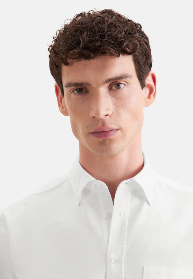Regular Casual Hemd Uni in Weiß |  Seidensticker Onlineshop