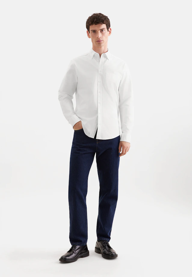 Regular Casual Hemd Uni in Weiß |  Seidensticker Onlineshop