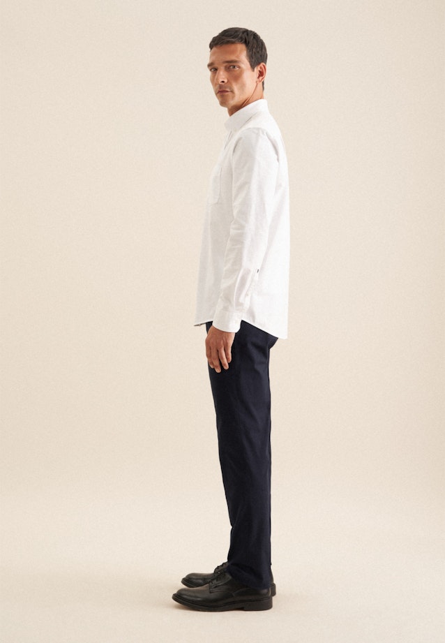 Regular Casual shirt Uni in Weiß |  Seidensticker Onlineshop