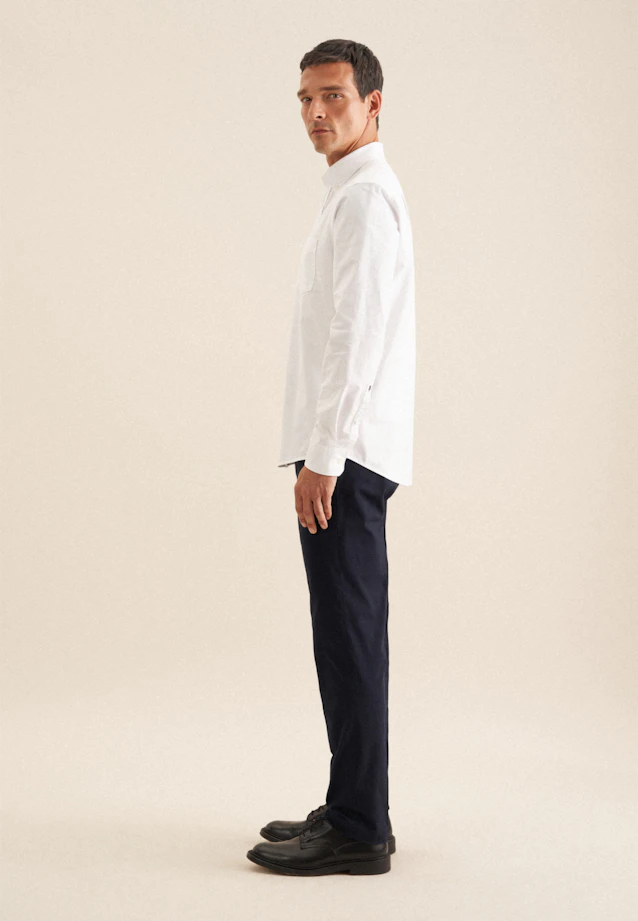 Regular Casual Hemd Uni in Weiß |  Seidensticker Onlineshop