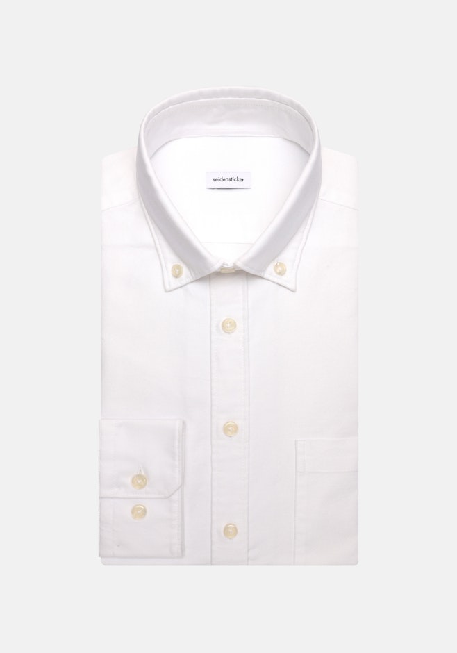 Regular Chemise décontractée Uni dans Blanc | Boutique en ligne Seidensticker