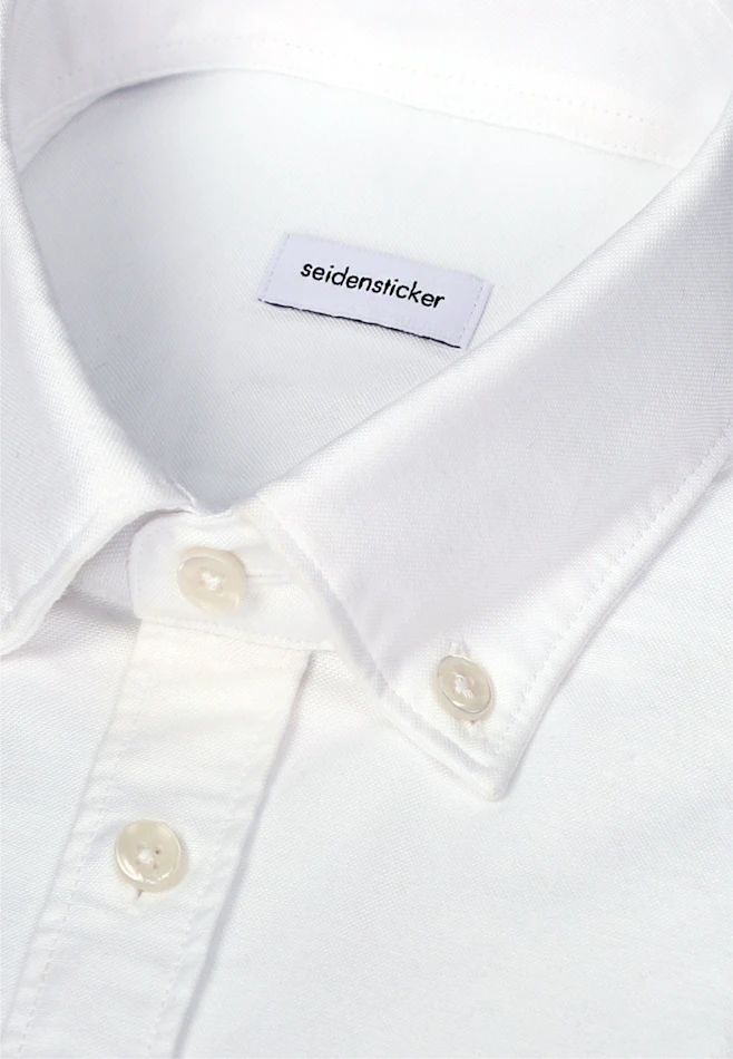 Regular Chemise décontractée Uni dans Blanc | Boutique en ligne Seidensticker