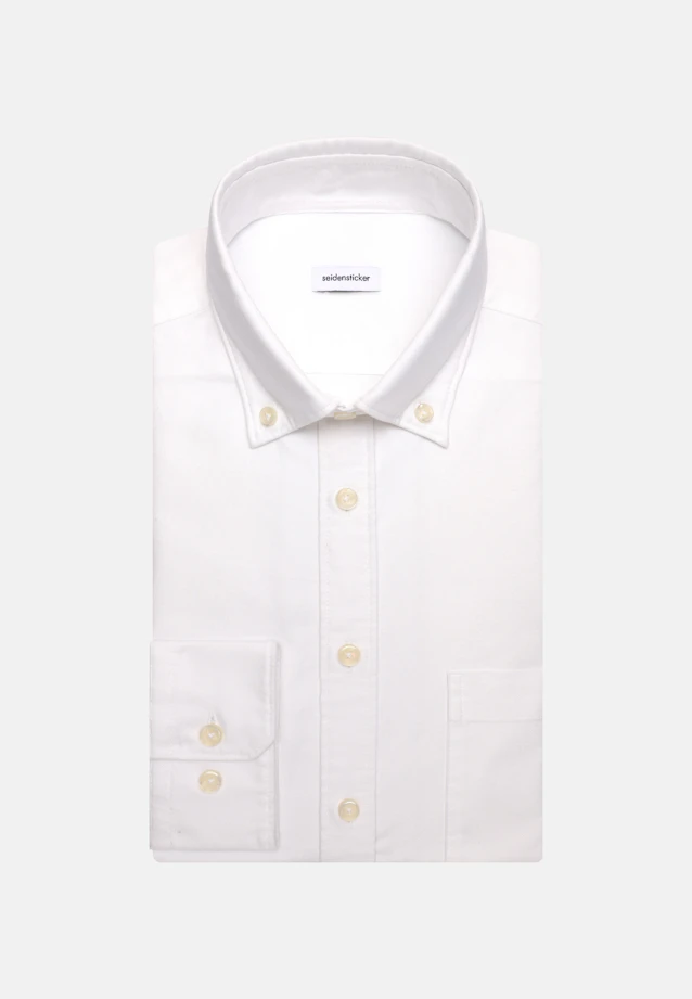 Regular Casual Hemd Uni in Weiß |  Seidensticker Onlineshop