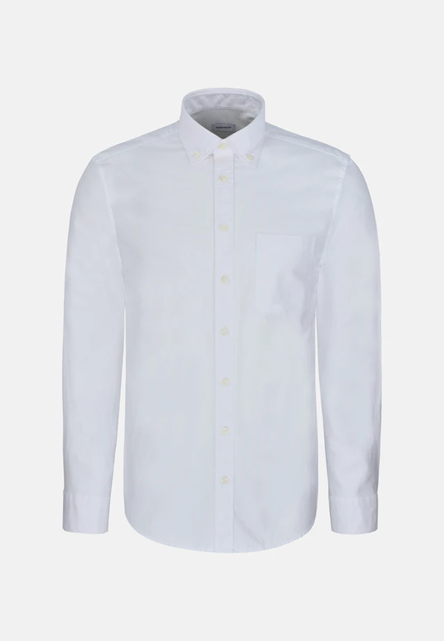Regular Casual Hemd Uni in Weiß |  Seidensticker Onlineshop