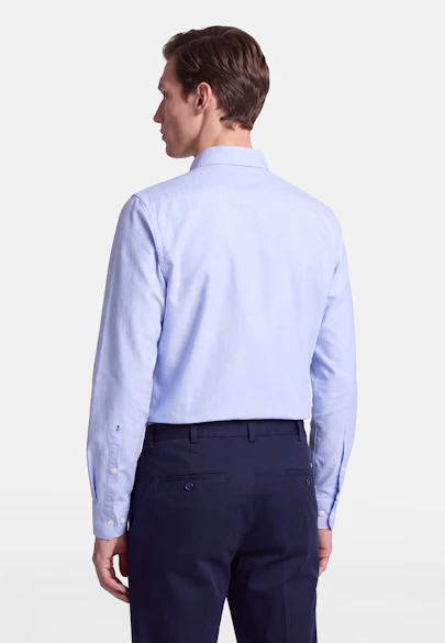 Regular Casual Hemd Uni in Mittelblau |  Seidensticker Onlineshop